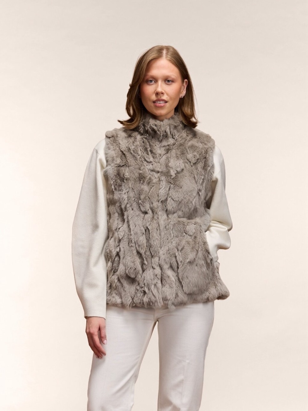 Feldur Gná Rex Rabbit Fur Vest EU 42 XL